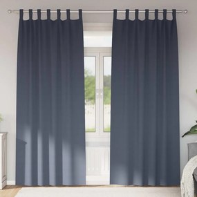 vidaXL Perdele cu perdele 2 pcs Antracit 245 x 140 cm Poliester