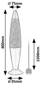 Lampă LED cu lavă Rabalux 76115 GLITTER 2 LED/25W/230V