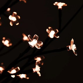 Copac cu flori de cires, alb cald, 120 LED-uri, 150 cm 150 cm, 1