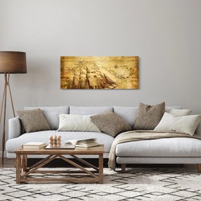 Tablou - Harta veche (120x50 cm)