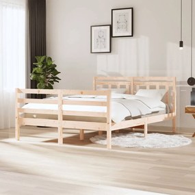 3100654 vidaXL Cadru de pat, 140x200 cm, lemn masiv