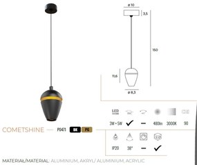 Pendul, Lustra suspendata LED design modern COMETSHINE
