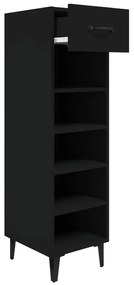 Pantofar, negru, 30x35x105 cm, lemn compozit Negru, 1