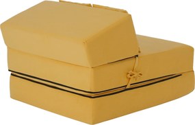 Saltea pliabilă/fotoliu extensibil, 2 in 1, galben, PELOS