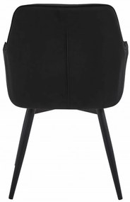 Scaun de masa rotativ JORK360 VELVET, negru