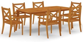 3058005 vidaXL Set mobilier de grădină, 7 piese, lemn masiv de acacia