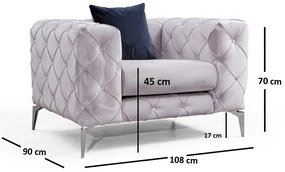 Scaun Como Light Grey