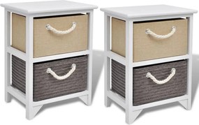 vidaXL Noptiere din lemn, 2 buc