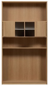 Bibliotecă modulară în culoare naturală cu aspect de lemn de stejar 264x243 cm Modulair – vtwonen