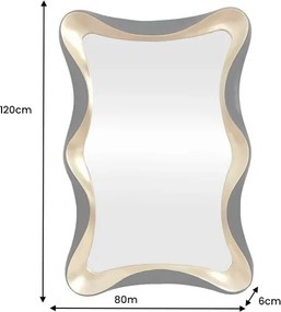 Oglinda de perete decorativa ALICE 120cm negru/ auriu