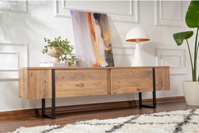 Comodă TV în culoare naturală cu aspect de lemn de pin 180x50x29,5 cm Serenity – Kalune Design