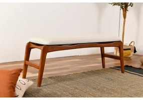 Bancă Touch Cream and Walnut