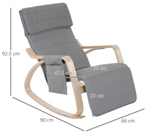 HomCom fotoliu leagan confortabil, 66,5x88x97,5 cm | AOSOM RO