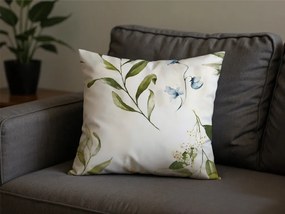 Set 2 huse decorative pentru perne din microfibra KARDA 45x45 cm, alb