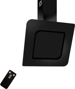 Hota KUGERR D8 - 60cm Neagra, Putere Absorbtie 983 mc/h, Sticla, Neagra - Aspirator, Decorativa, Puternica, Silentioasa, cu Telecomanda, de Perete