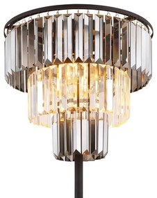Lampadar design modern NAXIS 3L negru/fumuriu
