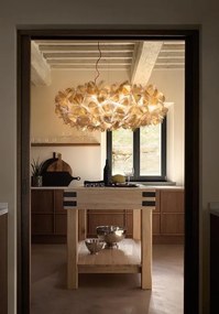 Lustra design unicat realizata manual Clizia XXL Mama Non Mama Gold, 130cm