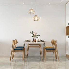 Lustră pe cablu CEED GOLD 2xE27/60W/230V d. 28 cm alb/auriu