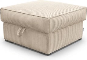 OFERTA Taburet crema SMART COSARO cu spatiu de depozitare 65x65 cm II. calitate