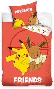 Pokémon Friends set de lenjerie de pat 140×200cm, 70×90 cm