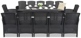 Mobilier de terasă din tehnoratan Lido Apetito Max 12 antracit Bica