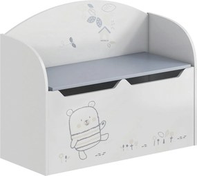 Cutie depozitare BEAR, alb, 69x29x54 cm