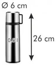 Termos cu cană Tescoma CONSTANT, 0,5 l,, inox