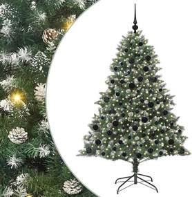 vidaXL Brad de Crăciun artificial Verde 180 cm PVC și Plastic și Oțel
