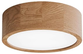 Plafonieră de baie CLEO cu senzor, 2 x E27 / 24 W / 230 V, diametru 27,5 cm, IP54, finisaj stejar