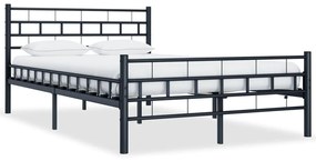 Cadru de pat, negru, 120 x 200 cm, otel Negru, 120 x 200 cm
