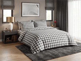 Lenjerie de pat din bumbac BLACK CUBE negru, 100% bumbac Inchidere: Nasturi