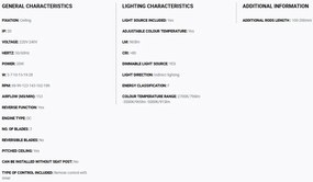 Lustra cu Ventilator si telecomanda AMELIA L CONE LED alb