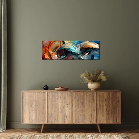 Tablou - Pictură de delfin (cu ceas) (90x30 cm)