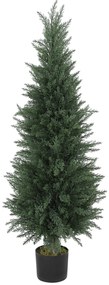 HOMCOM Chiparos artificial, 638 frunze din plastic, cu ghiveci, rezistent la UV, Verde | Aosom Romania
