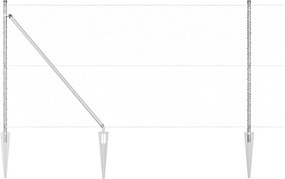 vidaXL Stâlp de gard. Argintiu 100 x 1,4 m (mesh de 25 mm) Oțel