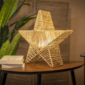Lampă de podea de Crăciun maro 40cm cu LED inclus, reîncărcabilă IP54 - Sisine