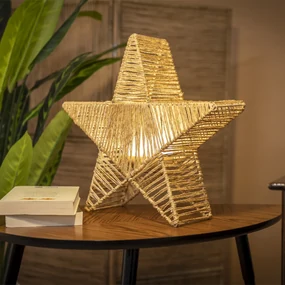 Lampă de podea de Crăciun maro 40cm cu LED inclus, reîncărcabilă IP54 - Sisine