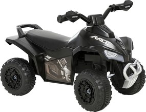 HOMCOM Mini quad pentru copii 18-36 luni, fără pedale, cu muzică și mânere late, PP și metal, negru | Aosom Romania