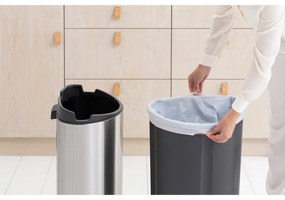 Cos de gunoi Brabantia Touch Bin New 650528, 40 L, Inchidere silentioasa si lina, Spate plat, Inox mat