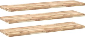 vidaXL Rafturi suspendate 3 buc. 140x40x4cm lemn masiv acacia netratat