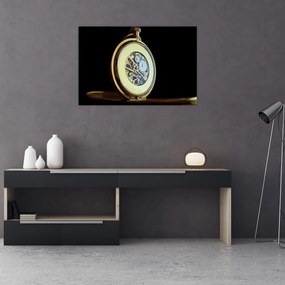 Tablou cu ceas de buzunar de aur (90x60 cm)