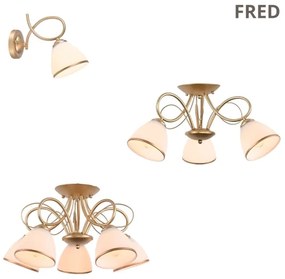 Brilagi - Lustră aplicată FRED 3xE27/60W/230V Ø 59 cm bronz