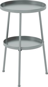 Outsunny Masă de grădină Ø36 cm, masă de balcon din metal, masă pentru luat masa în aer liber, masă rotundă pentru terasă pentru grădină terasă balcon, gri închis | Aosom Romania