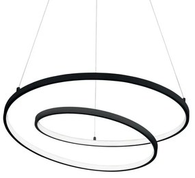 Lustra LED suspendata design circular Oz sp d60 on-off 2700k negru