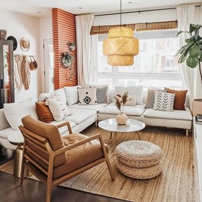 Lustră pe cablu Immax 08268L HILO 1xE27/40W/230V d. 47 cm bambus