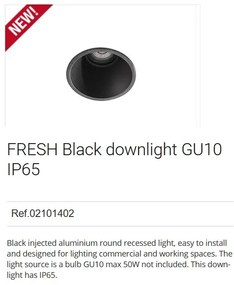 Spot incastrabil modern cu protectie IP65 FRESH negru