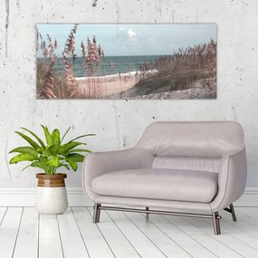 Tablou - Plaja roz (120x50 cm)