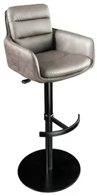 Scaun de bar pivotant Big George, microfibra/ piele taupe