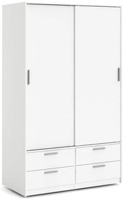 Șifonier alb cu ușă glisantă 121x200 cm Line – Tvilum