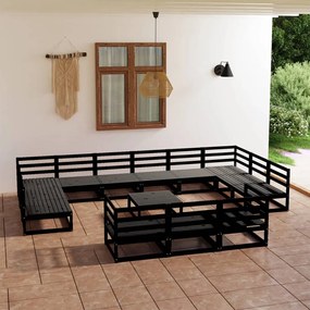 vidaXL Set mobilier de grădină, 14 piese, lemn masiv de pin